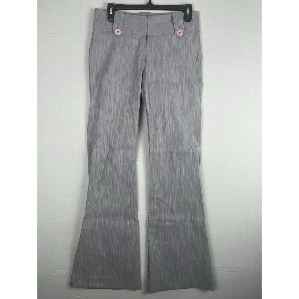Stationwagon Womens Gray Pinstripe Flare Pants Retro Waist 30 Inseam 32